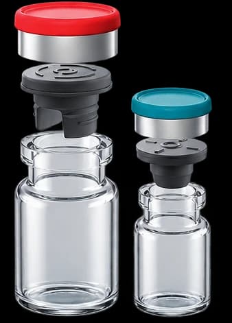 Pharmaceutical vial, stopper, and cap closure system